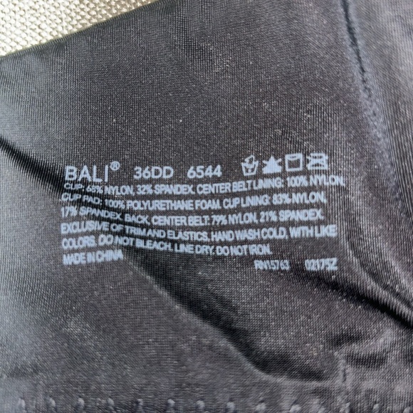 BALI Natural Lift Underwire Black Bra Size 36DD - Picture 8 of 11